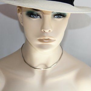 Sterling Silver Omega Collar Necklace.  Gorgeous